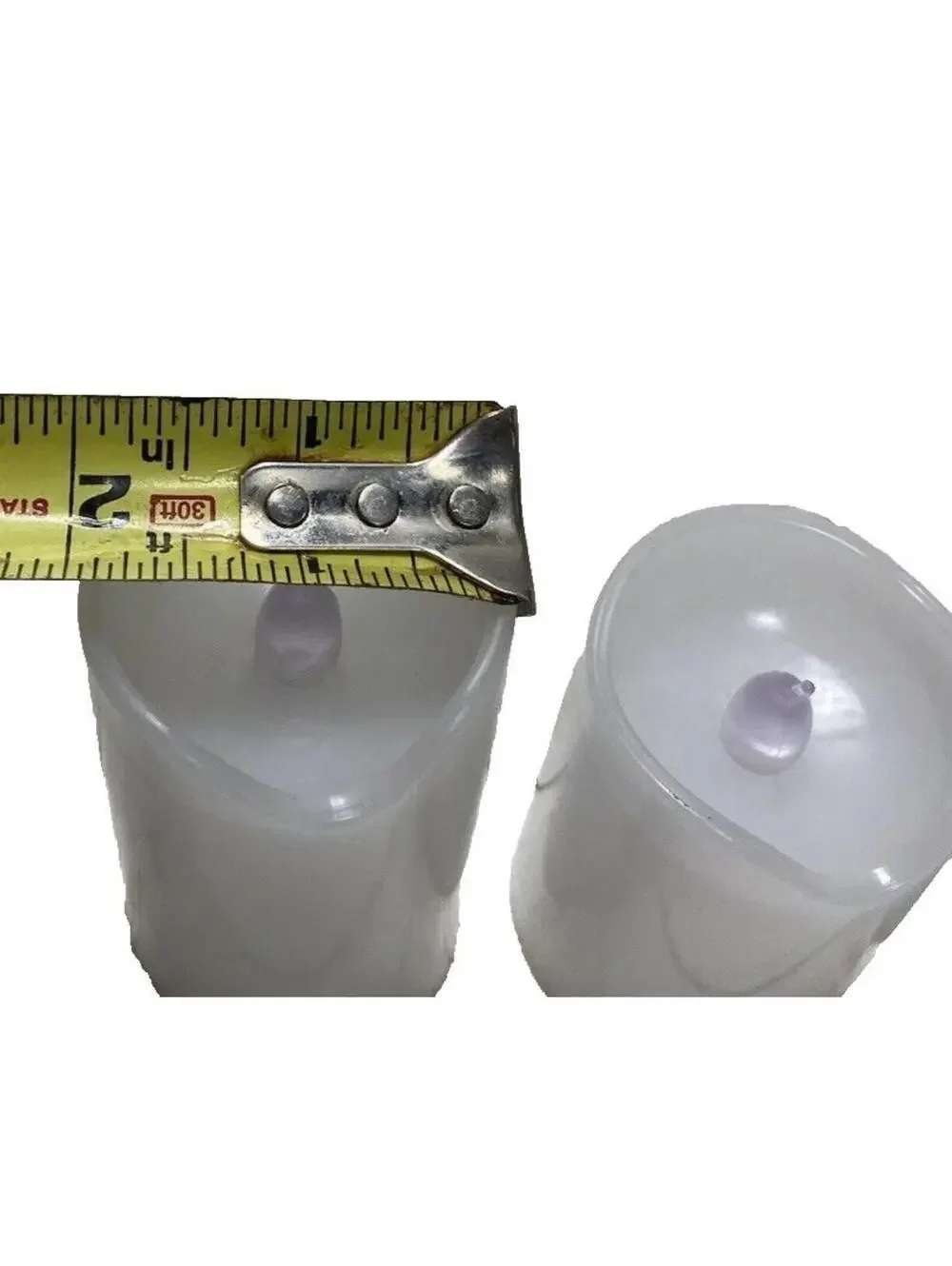 3 Piece White Pillar Style Battery LED Candle Set Flameless Decorative Lights